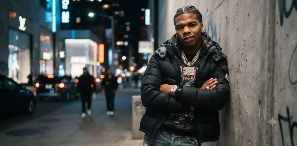 Confident person posing in stylish streetwear