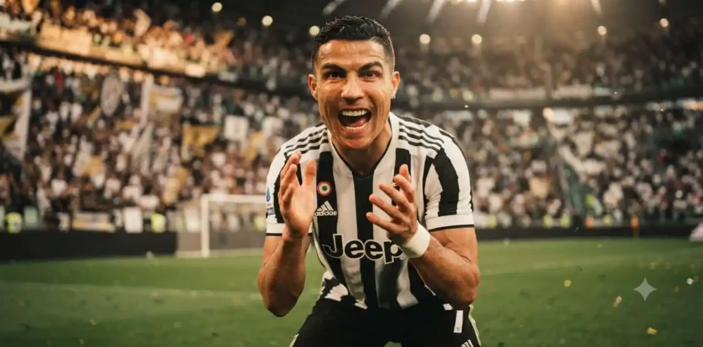 Football player applauding supporters after the match