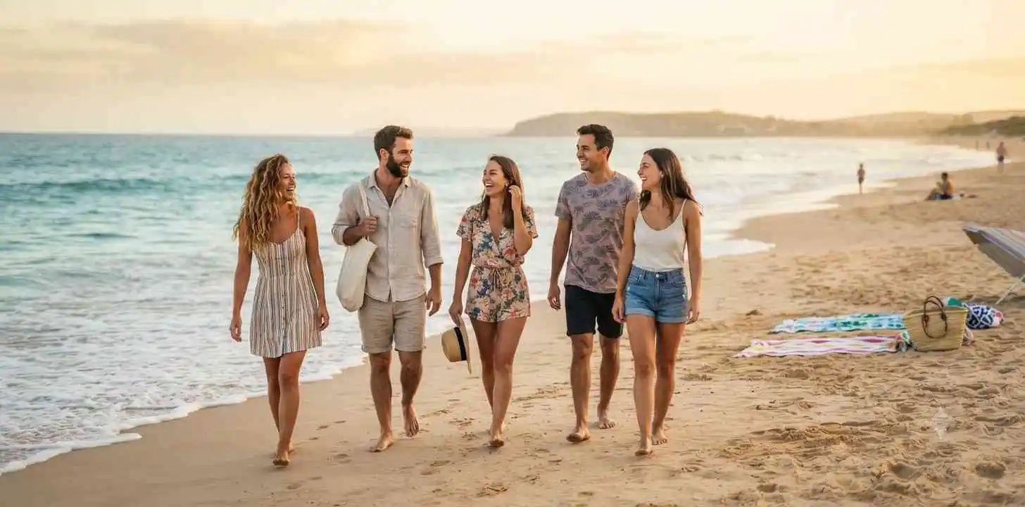 August Beach Captions