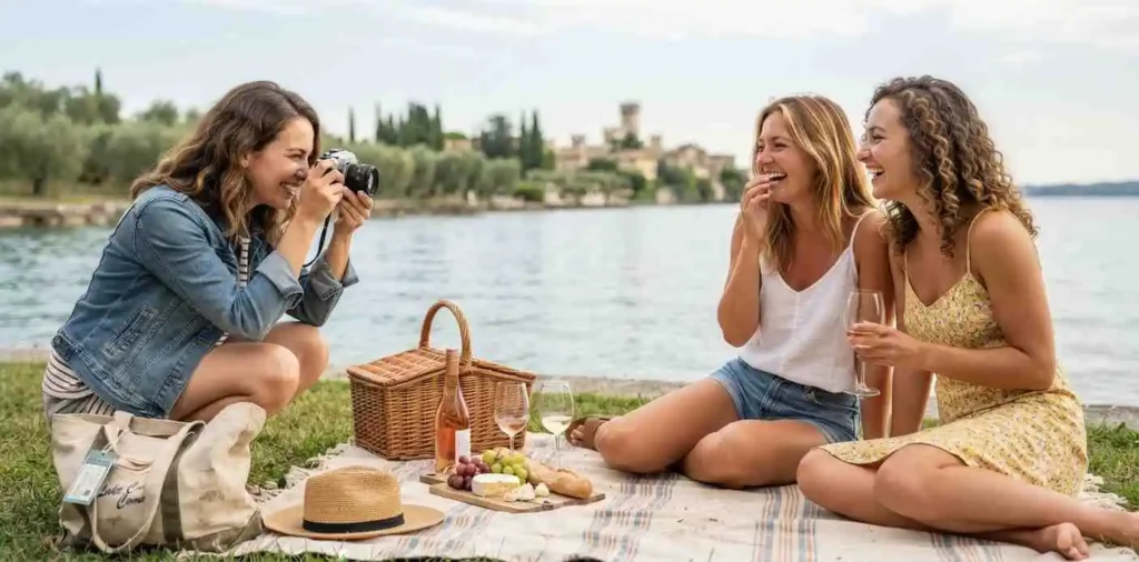 Friends enjoying a memorable August afternoon