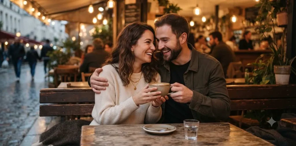 Couple sharing a quiet romantic moment