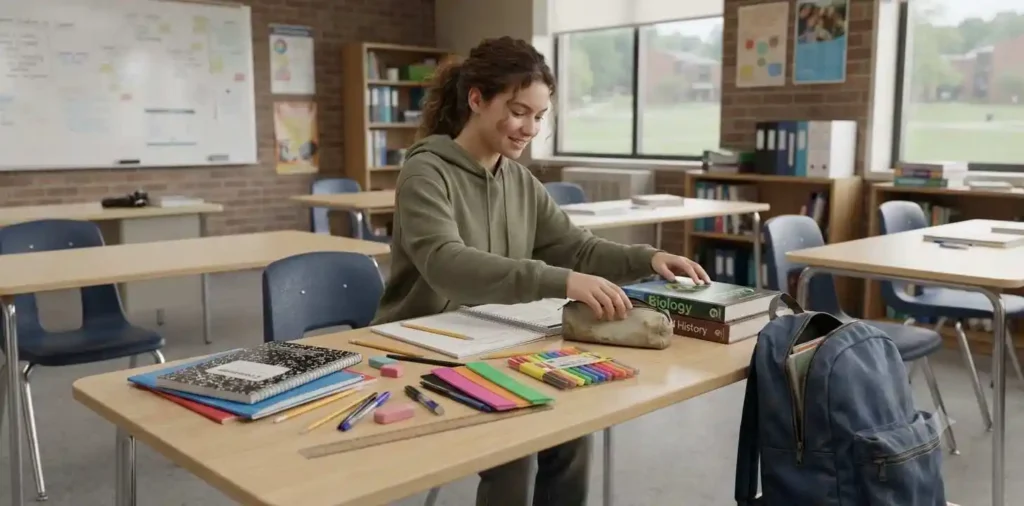 School friends laughing together outside