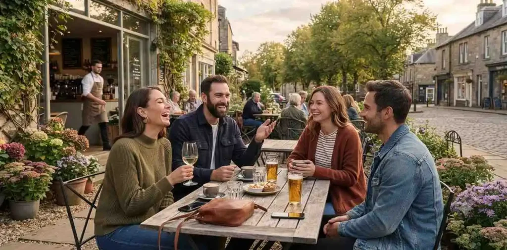 Friends enjoying a September weekend outdoors