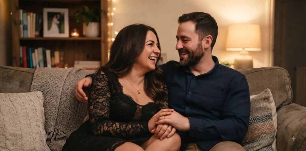 Wife and husband sharing a tender moment